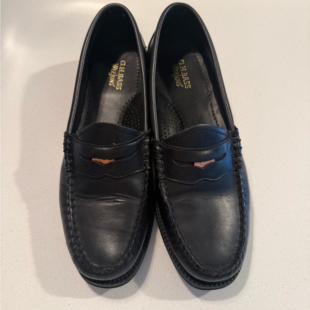 G.H. Bass & Co. Black Leather Loafers Whitney Easy Weejun